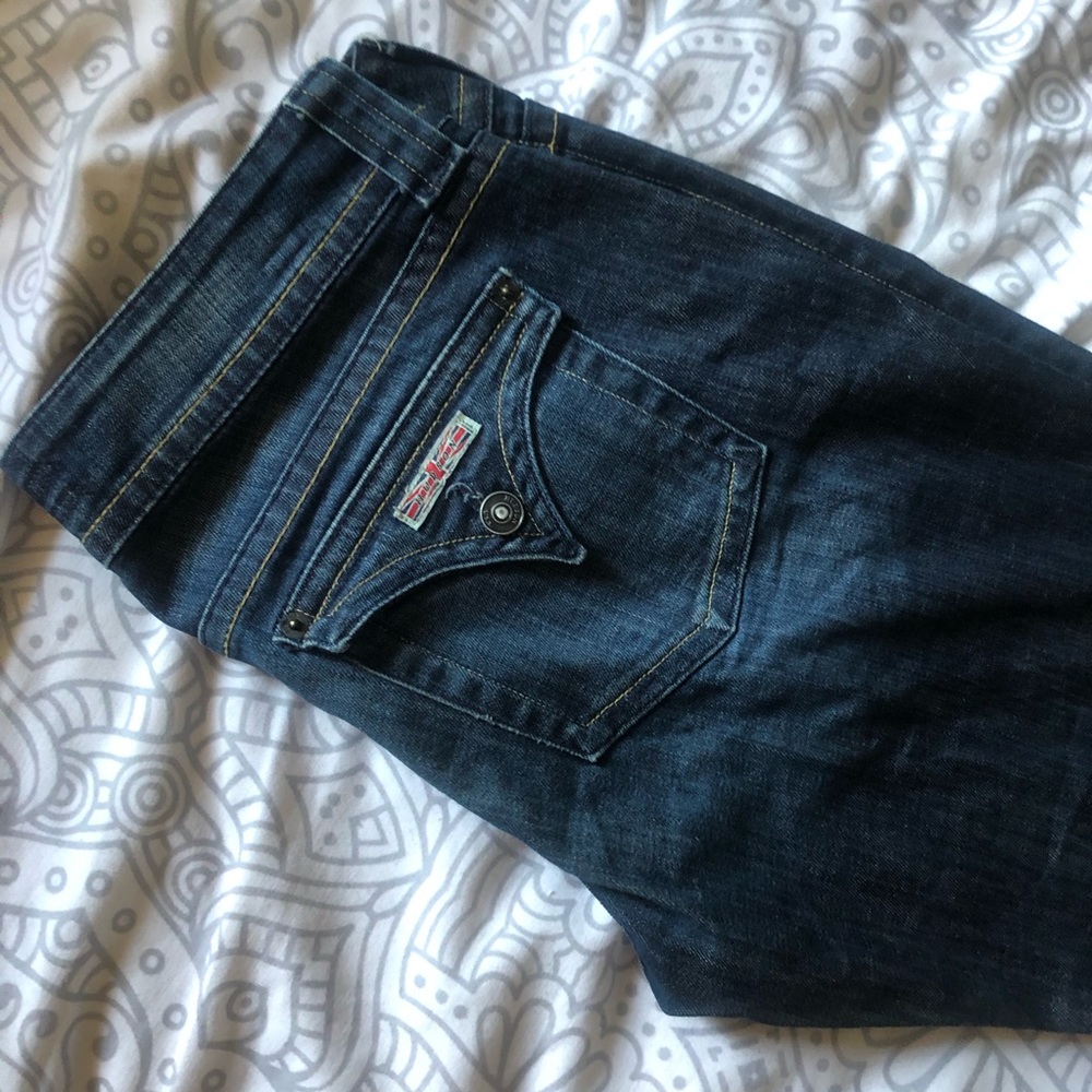 Hudson Mid-Rise Baby Bootcut Jean size 32 dark wash - Picture 4 of 14
